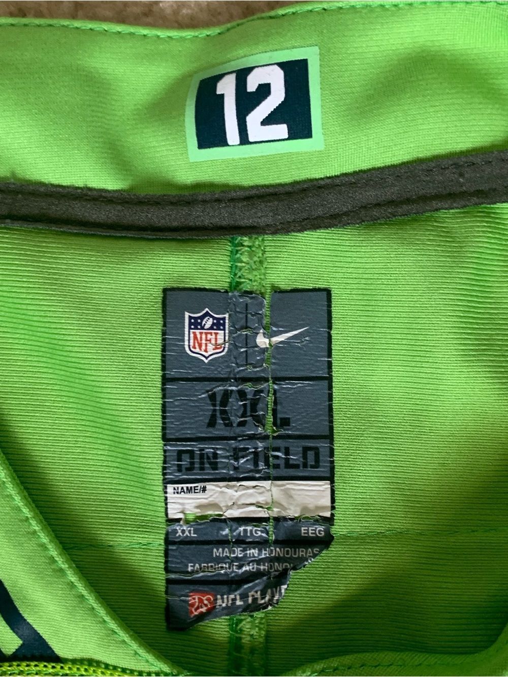 Nike Seattle Seahawks Men’s #3 Wilson Lime Green NFL Jersey - Picture 5 of 6